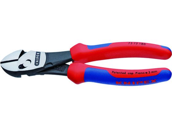 【ブラックフライデー限定★27日9:59迄店内ポイント2倍】【お取り寄せ】KNIPEX ツインフォースニッパー 180mm 7372-180BK ニッパ ペンチ プライヤー 作業用品 工具