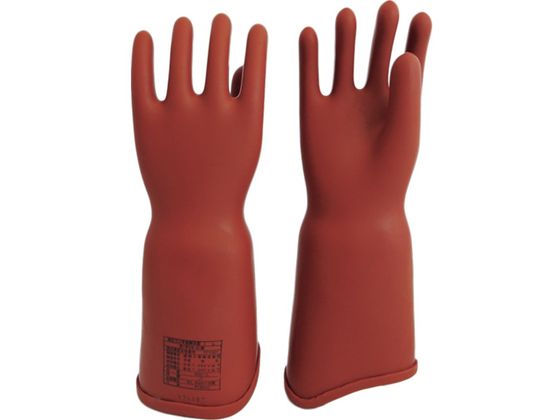 【レビュー投稿で100円OFFクーポン】【お取り寄せ】ワタベ 高圧ゴム手袋410mm胴太型L 550L 絶縁手袋 作..