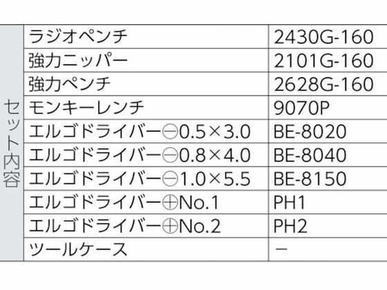 【マラソン限定★ポイント2倍】【お取り寄せ】バーコ スタンダード工具セット 9845 工具セット 作業工具 作業用品 工具