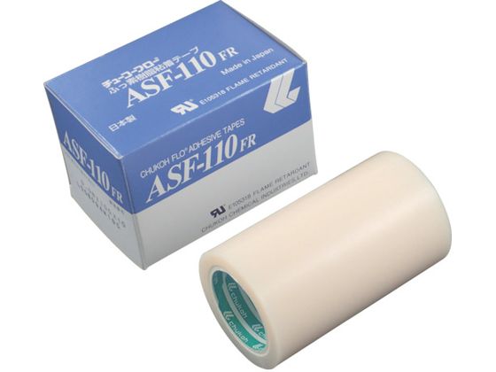 【商品説明】●各種コイル・モーター、ハーネスの耐熱結束。シュート、ホッパーの摩擦面ライニング。製品搬送ラインでの傷付き防止に。耐薬マスキングに。●耐熱性・非粘着性・高電気絶縁性・耐薬品性・滑り性に優れています。●テフロン［［TM上］］PTFE製の粘着テープです。【仕様】●型番：ASF110FR-13X100●色：乳白色　●幅（mm）：100　●長さ（m）：10　●厚さ（mm）：0．13　●使用温度範囲（℃）：−60〜200●切断にはカッターが必要　●粘着力：3．2N／10mm　●引張強度：64N／10mm（厚み0．13mm）　●使用温度範囲：−60〜200℃　●UL510規格適合品●基材：フッ素樹脂（PTFE）　●粘着剤：シリコーン系●Teflonおよびテフロンはケマーズ社のトレードマークです。中興化成工業株式会社はライセンスに基づき使用しています。●切断にはカッターが必要。【備考】※メーカーの都合により、パッケージ・仕様等は予告なく変更になる場合がございます。【検索用キーワード】チューコーフローフッ素樹脂（テフロンPTFE製）粘着テープASF110FR0．13t×100w×10m　チューコーフローフッソジュシ（テフロンPTFEセイ）ネンチャクテープASF110FR0．13tX100wX10m　チューコーフローテープ　ASF110FR13X100　梱包用品　テープ用品　保護テープ　フッ素樹脂粘着テープ　4582221601342　4494547　チューコーフロー　フッ素樹脂（テフロンPTFE製）粘着テープ　ASF110FR　0．13t×100w×10m　ASF110FR−13X100　R520FF