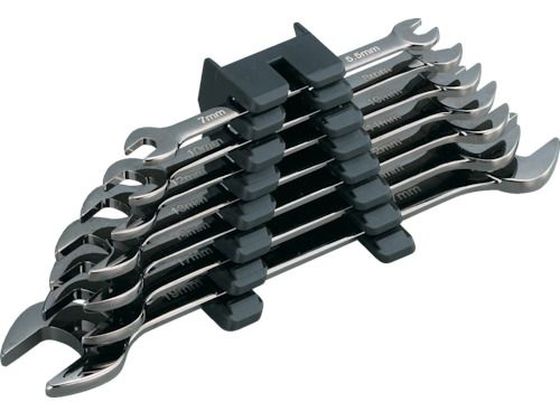 【レビュー投稿で100円OFFクーポン】【お取り寄せ】TRUSCO ミラータイプ両口スパナセット 7丁組セット TTDS-7S スパナ レンチ プーラー 作業用品 工具