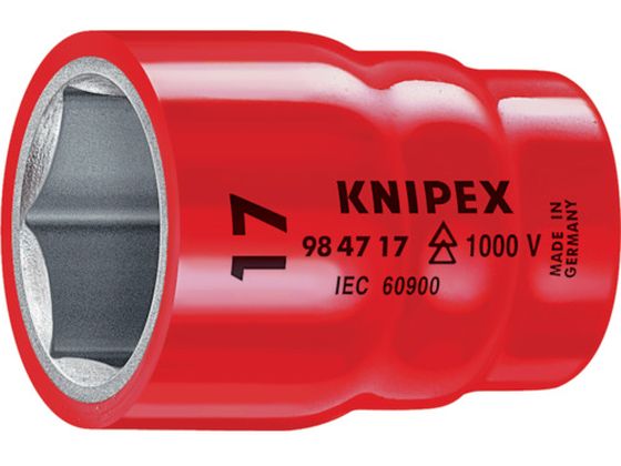 【レビュー投稿で100円OFFクーポン】【お取り寄せ】KNIPEX 絶縁1000Vソケット 1/2 13mm 9847-13 自動車..
