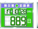 【ポイント10%バック★18日9:59迄】送料無料【お取り寄せ】ユニット デジタル数字型無災害記録表 454×604×14厚 安全標識 ステッカー 現場 安全 作業