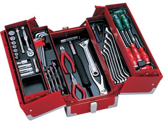 【レビュー投稿で100円OFFクーポン】【お取り寄せ】TONE ツールセット 差込角9.5mm 56点セット TSA3309SV 工具セット 作業工具 作業用品 工具