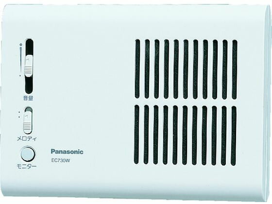 【お取り寄せ】Panasonic メロディサイン3種音100Vホワイト EC730W ドアホン チャイム FAX スマートフォン 携帯電話 家電