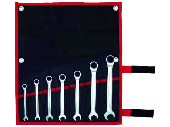 【レビュー投稿で100円OFFクーポン】【お取り寄せ】TONE クイックラチェットめがねレンチセット 7pcs RMQ700 ラチェットレンチ レンチ スパナ プーラー 作業用品 工具