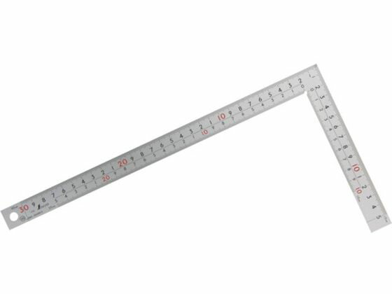 【レビュー投稿で100円OFFクーポン】【お取り寄せ】曲尺厚手広巾 シルバー30cm建築 鉄工用 表裏目盛 8段cm数 直尺 曲尺 差し金 測定 作業