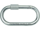 【お取り寄せ】123 カラビナ ステンO型環つき KA10K-S 墜落制止用器具 安全保護具 作業