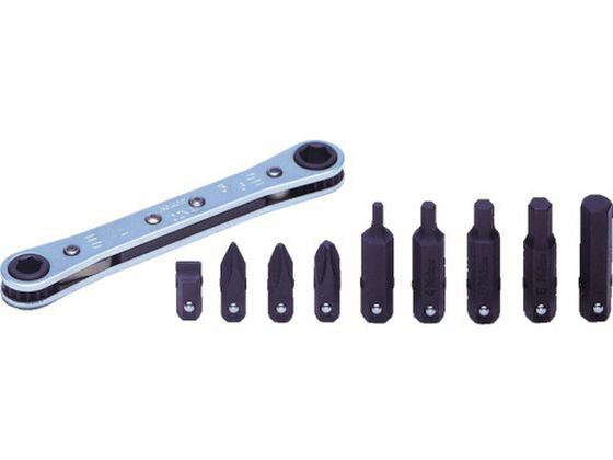 【レビュー投稿で100円OFFクーポン】【お取り寄せ】コーケン ラチェットスパナセット10ヶ組 R810B ラチェットレンチ レンチ スパナ プーラー 作業用品 工具