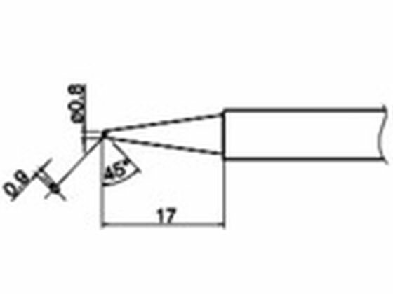 【お取り寄せ】白光 こて先 0.8C型 T34-C08白光 こて先 0.8C型 T34-C08 電気はんだこて はんだ 静電気対策 生産加工 作業 工具