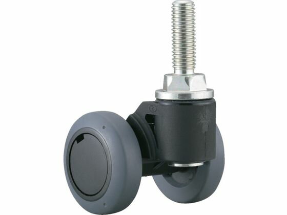 【お取り寄せ】パーツ キャスパッド ねじ込み式双輪キャスターエラストマー車 荷重117.6 白 CNBF75UW