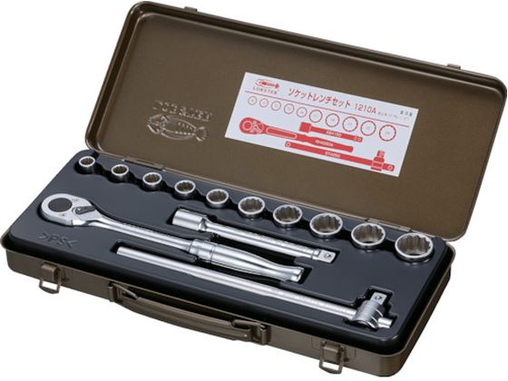 【マラソン限定★ポイント2倍】【お取り寄せ】エビ ソケットレンチセット 差込角12.7mm 12角 1210A ソケット ソケットレンチ 作業用品 工具