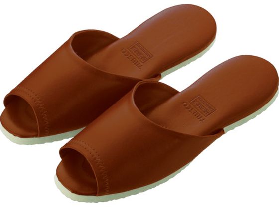 【レビュー投稿で100円OFFクーポン】【お取り寄せ】TRUSCO マエアキスリッパ ブラウン V-4803 安全靴 作業靴 スニーカータイプ 安全保護具 作業