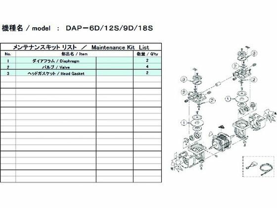 【お取り寄せ】ULVAC DAP-6D/12S用メンテナンスキット DAP-6D 12S MAINTENANCULVAC DAP-6D/12S用メンテナンスキット DAP-6D 12S MAINTENANCEKIT 真空ポンプ商品 吸気管 排気管 加圧 減圧装置類 実験室 研究用