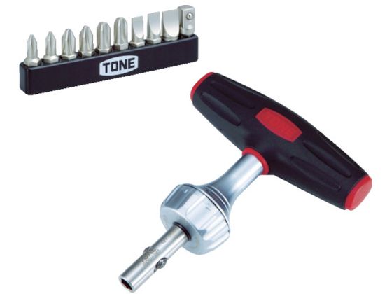 【レビュー投稿で100円OFFクーポン】【お取り寄せ】TONE T型ラチェットドライバーセット RDT10S ドライバー ビット 作業工具 作業用品 工具