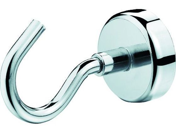 【商品説明】●ネオジム磁石を使用した強力タイプのマグネットフックです。【仕様】●型番：THM−25N●平行耐荷重（kg）：20　●垂直耐荷重（kg）：2．3　●色：シルバー　●外径（mm）：25　●厚さ（mm）：8●フック固定タイプ●ネオジム磁石　●スチール　●ニッケルメッキ●精密機器や磁気の影響を受けやすい場所には近づけないようご注意ください。【備考】※メーカーの都合により、パッケージ・仕様等は予告なく変更になる場合がございます。【検索用キーワード】TRUSCO強力マグネットフック固定タイプ25mm　トラスコキョウリョクマグネットフック　TRUSCOマグネットMF　THM25N　オフィス用品　住設用品　オフィス備品　フック画びょうホルダー式クリップ　マグネット式フック　4989999455786　8566650　TRUSCO　強力マグネットフック　固定タイプ　25mm　THM−25N　RPUP_02　R4309X壁面吊り下げ用。