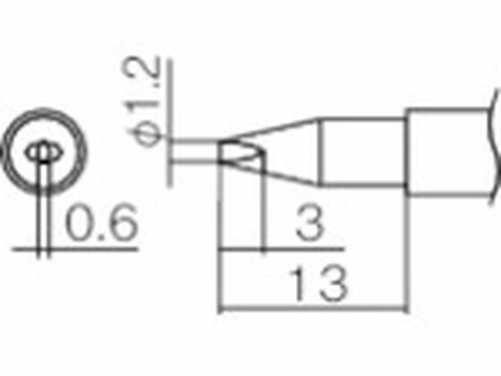 樂天商城 - 【レビュー投稿で100円OFFクーポン】【お取り寄せ】白光 こて先 1.2DL型 T12-DL12 電気はんだこて はんだ 静電気対策用品 生産加工用品 作業用品 工具