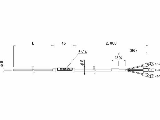 �ڥޥ饽������2000�ߥ����ݥ���ݥ����2�ܡۡڤ����󤻡�TRUSCO ���٥��󥵡� Pt100��¬������ 1.6mm��100mm OSPT-161100Y ���󥵡� Ǯ���� ���� ���� ��¬�� ���̴�