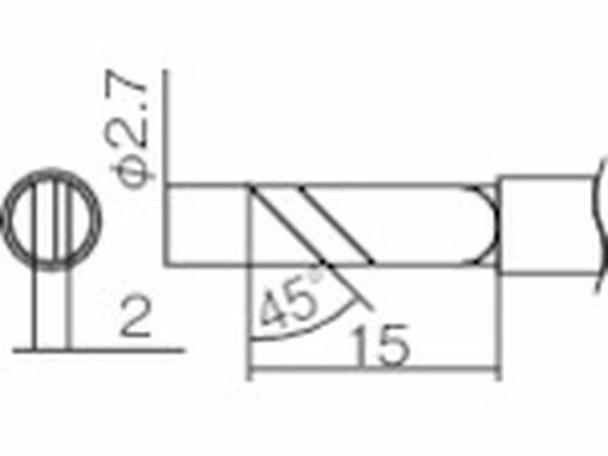 【スーパーSALE限定2,000円クーポン＆11日9:59迄ポイント2倍】 【お取り寄せ】白光 こて先 K型 T12-K 電気はんだこて はんだ 静電気対策用品 生産加工用品 作業用品 工具