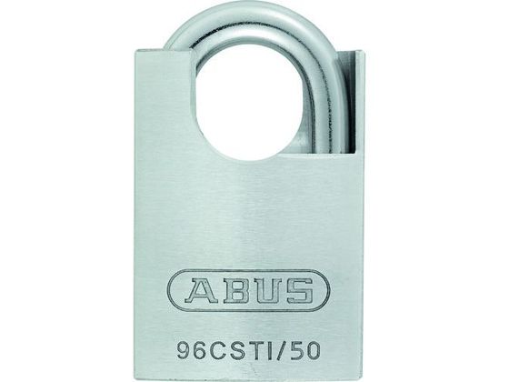 ABUS シャックルガード付シリンダー南京錠 TITALIUM 96CSTI/50 補助錠 建築金物 土木 建築資材