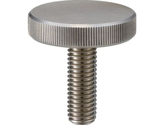 【レビュー投稿で100円OFFクーポン】【お取り寄せ】TRUSCO ローレットノブ 平型 オネジ・ステンレス製 ..