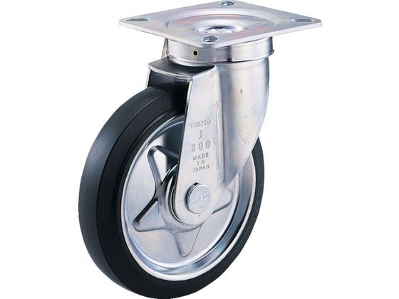 【レビュー投稿で100円OFFクーポン】【お取り寄せ】TRUSCO プレス製ゴムキャスター 自在 Φ100 TJ-100 キャスター 筐体 機構部材 金物