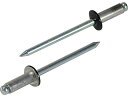 【お取り寄せ】エビ カラーブラインドリベット5-3アルミ/スチール(300本入)リベット長8.9MM ブラック CNSA53BEB ボルト 素材 ねじ 釘 作業...