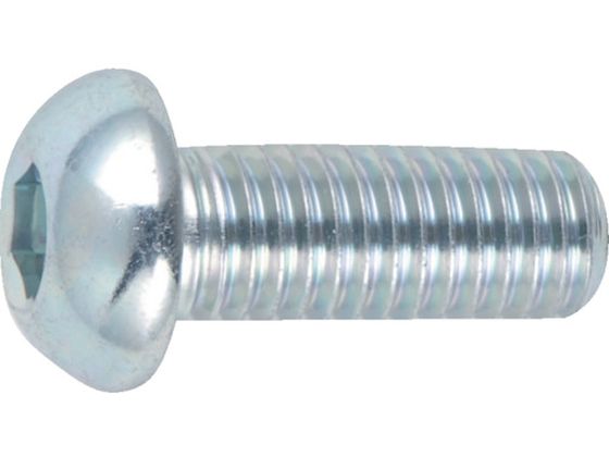 【レビュー投稿で100円OFFクーポン】【お取り寄せ】TRUSCO 六角穴付ボタンボルト三価 白 全ネジ M5×25 ..