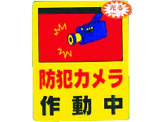 【お取り寄せ】光 防犯カメラ作動中0.2×80×100 RE801-2 防犯 防犯