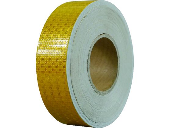 【レビュー投稿で100円OFFクーポン】【お取り寄せ】セーフラン 高輝度反射テープ 黄 幅50mm×50m 14353 ..