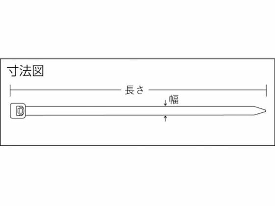 【お取り寄せ】パンドウイット/ナイロン結束バンド耐候性黒幅4.8times;長さ368(1