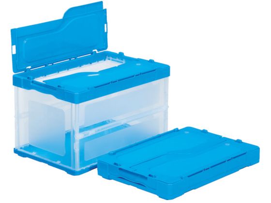 【マラソン限定★2000円クーポン＆ポイント2倍】【お取り寄せ】フタ一体型折畳コンテナー 55896 ...