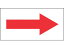 【お取り寄せ】緑十字配管方向表示ステッカー →赤矢印 貼矢94 60×120mm 10枚組 オレフィン193094 標識 安全テープ類 安全保護 研究用