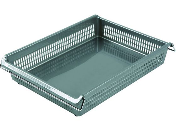 【レビュー投稿で100円OFFクーポン】TRUSCO スタックトレーハンドル付 A4浅型 グレー SKTA4S-GY トレー デスクトップ収納 デスク周り 文具