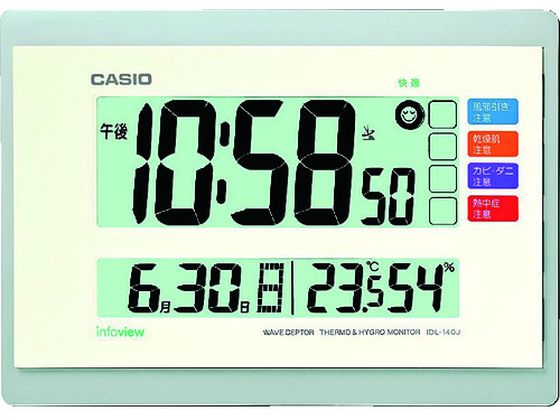 【レビュー投稿で100円OFFクーポン】【お取り寄せ】カシオ 電波置時計 IDL-140J-7JF 置き時計 時計
