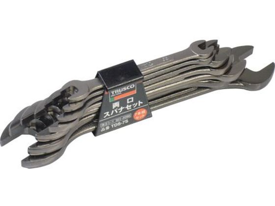 【レビュー投稿で100円OFFクーポン】【お取り寄せ】TRUSCO 両口スパナセット 7丁組セット TDS-7S スパナ レンチ プーラー 作業用品 工具