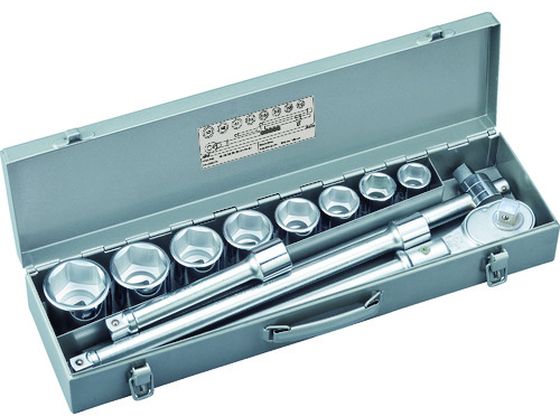 【レビュー投稿で100円OFFクーポン】送料無料【お取り寄せ】TONE ソケットレンチセット 差込角19.0mm 12点セット 200MS ソケット ソケットレンチ 作業用品 工具