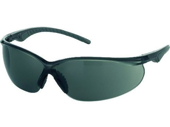 TRUSCO 二眼型セーフティグラス ソフトテンプルタイプ レンズグレー メガネ 防災面 ゴーグル 安全保護具 作業
