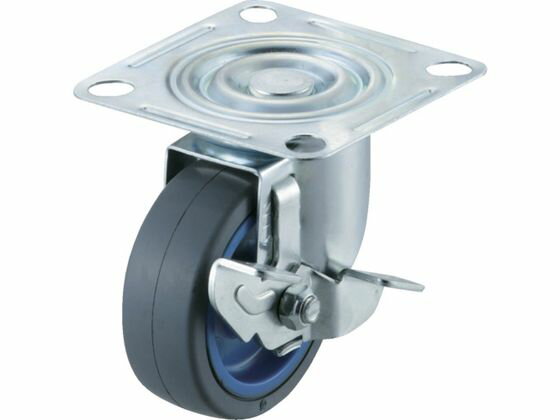 【レビュー投稿で100円OFFクーポン】【お取り寄せ】ワコー エアーキャスター(自在車ストッパー付) 75mm ゴム車 AMG-75-NRDS キャスター 筐体 機構部材 金物