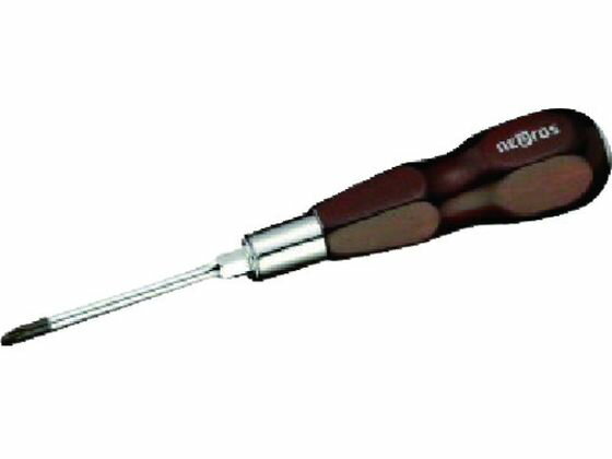 【レビュー投稿で100円OFFクーポン】【お取り寄せ】ネプロス 木柄ドライバ貫通タイプ(クロス)No.2 ND3P-2 グリップドライバー ドライバー 六角棒レンチ 作業用品 工具