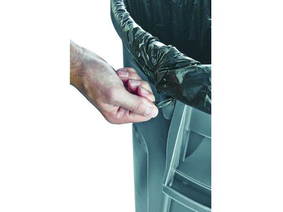 ココデカウの【お取り寄せ】ラバーメイド ラウンドブルートコンテナ スリット付き 37.9L レッド 261005｜アングル3