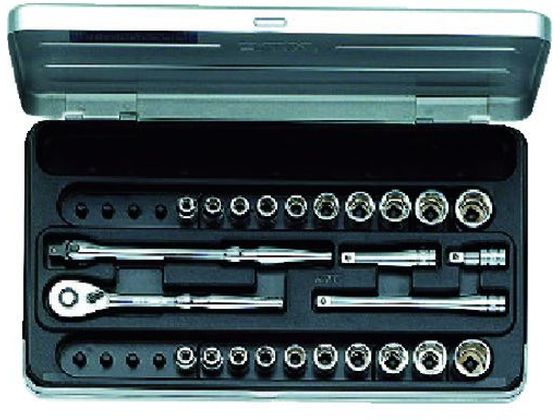 【レビュー投稿で100円OFFクーポン】【お取り寄せ】KTC 6.3sq.ソケットレンチセット[25点] TB2X20B ソケット ソケットレンチ 作業用品 工具