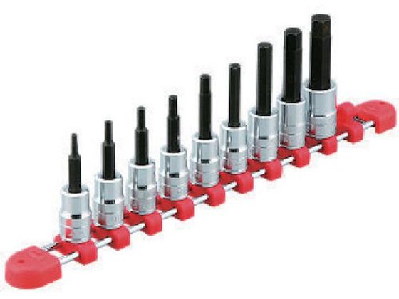 【マラソン限定★ポイント2倍】【お取り寄せ】KTC 9.5sq.ヘキサゴンビットソケットセット[9コ組] TBT309BH ソケット ソケットレンチ 作業用品 工具