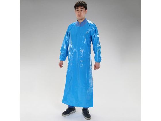 【マラソン限定★ポイント2倍】【お取り寄せ】エスコ エプロン 腕付 青 90×140cm EA355AS-22 作業用エプロン 作業用靴下 靴カバー エプロン 作業用手袋