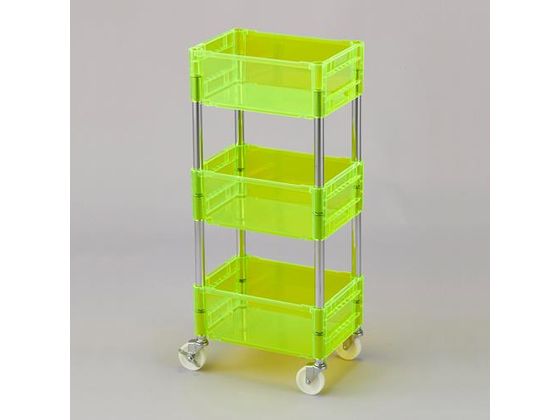 【レビュー投稿で100円OFFクーポン】送料無料 【お取り寄せ】エスコ キャスター付コンテナ 3段 280×390×895mm EA506AT-12 整理 保管 作業