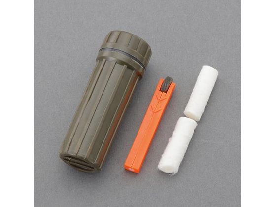 【お取り寄せ】エスコ ファイアースターターキット 防水ケース付 φ25×76mm EA913AS-3 火起こし BBQ 焚火 アウトドア キャンプ 釣り具
