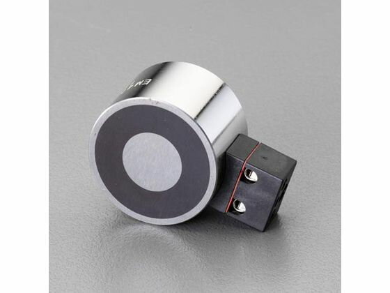 【レビュー投稿で100円OFFクーポン】【お取り寄せ】エスコ 電磁マグネットホルダー DC12V φ80mm 2000N EA984CM-36 ねじ付マグネット マグネット 掲示物留め 吊下げ POP 掲示