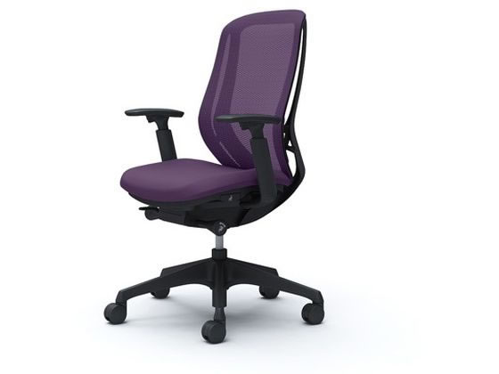 【メーカー直送】オカムラ シルフィー 可動肘 ハイバック パープル C685XR FMP0【代引不可】 肘付き 可動肘タイプ メッシュチェア オフィスチェア