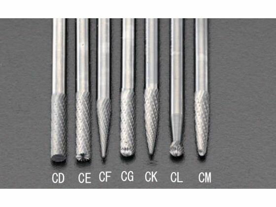 Rakuten - 【レビュー投稿で100円OFFクーポン】【お取り寄せ】エスコ 超硬カッター 3mm軸 3.0×13×38mm EA819CG-3K 軸付砥石 研削研磨用品 作業用品 工具