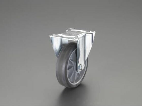 【レビュー投稿で100円OFFクーポン】【お取り寄せ】エスコ キャスター 固定金具 ホイールカバー付 160mm EA986PG-160 台車 カートラック キャスター タイヤ 作業